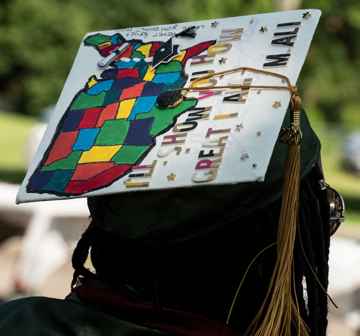 Drive-thru graduation at Penn-Griffin School of the Arts